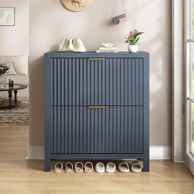 Fluted Shoe Cabinet Storage - Image 9
