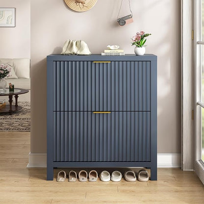 Fluted Shoe Cabinet Storage - Image 9