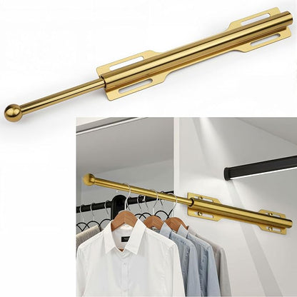 Valet Rod for Closet Pull Out, Rod for Bedroom Laundry Room Bathroom, Brushed by LOMILD