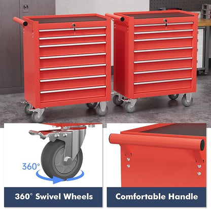 7-Drawer Tool Chest, Rolling Tool Cart - Image 5