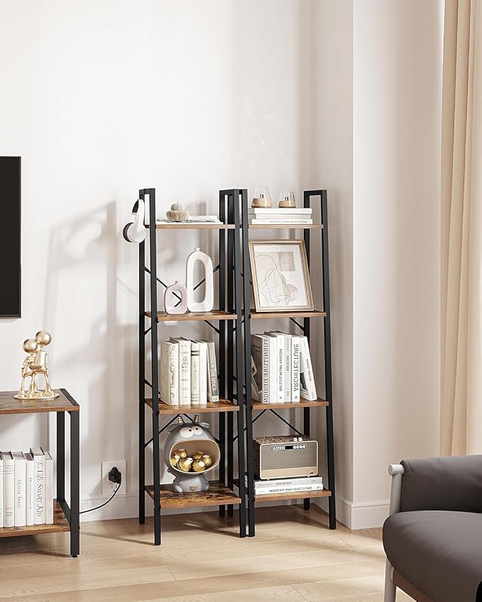 Hzuaneri Ladder Shelf, Freestanding Corner Storage Shelf | Bookcase - Image 7