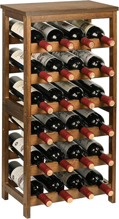 VASMIA Wine Rack Freestanding Floor, 6-Tier Display Wine Storage Shelves by VASMIA