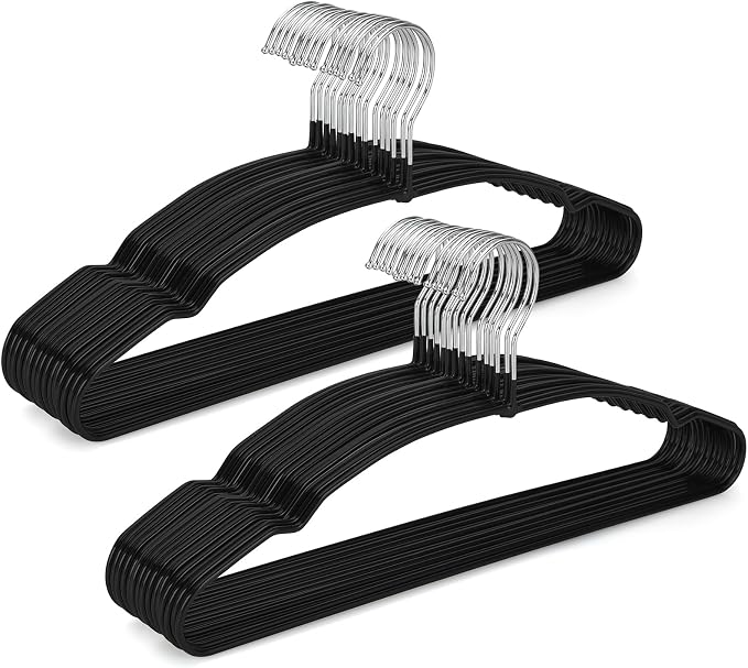 TOPIA HANGER Metal Hangers 30 Pack, Non Slip Clothes Hangers Space Saving by TOPIAHANGER