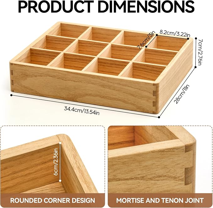 KIRIGEN Wooden Tea Bag Organizer - Image 2