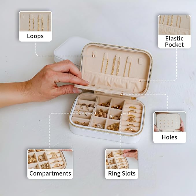Small Travel Jewelry Box Organizer - Image 4