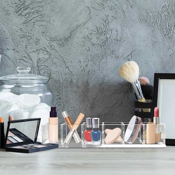 Nsmykhg Makeup Organizer Acrylic Cosmetic Storage Organizer, 6 Compartments - Image 6