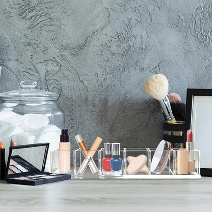Nsmykhg Makeup Organizer Acrylic Cosmetic Storage Organizer, 6 Compartments - Image 6