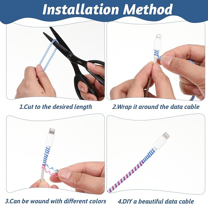 SHENLIU 10Pcs Spiral Cable Protector, Chargers Cord Protector from Pets No Chew - Image 3