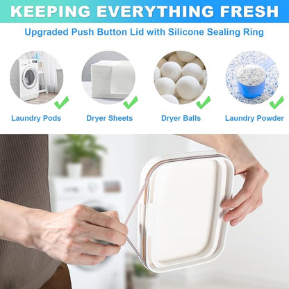 Laundry Pods Container, 1 Pack 2.96 qt. / 95 fl oz Powder Holder Dispenser - Image 4