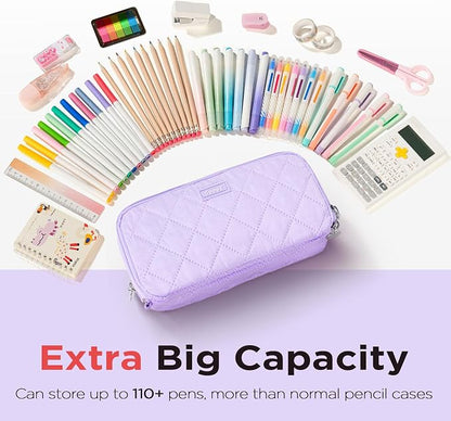 Sooez Large Pencil Case Pouch, Extra Big Pencil Bag - Image 3