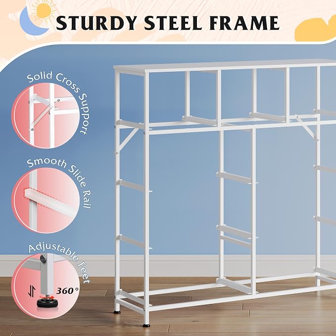 WLIVE 9 Drawer Dresser, Fabric Storage Tower - Image 7