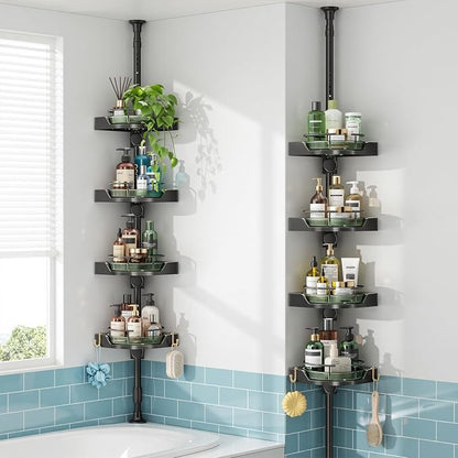 AKINBAS 360° Rotating Shower Caddy Tension Pole - Image 2