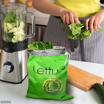Lettuce Keeper for Refrigerator – 3-Layer Reusable Produce Storage Bags - Image 8