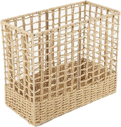YRMT Magazine Holder Paper Rope Woven Storage Basket by YRMTKIHE