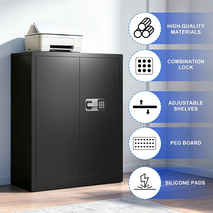 Marcree Digital Storage Cabinet, Metal Storage Locker - Image 4