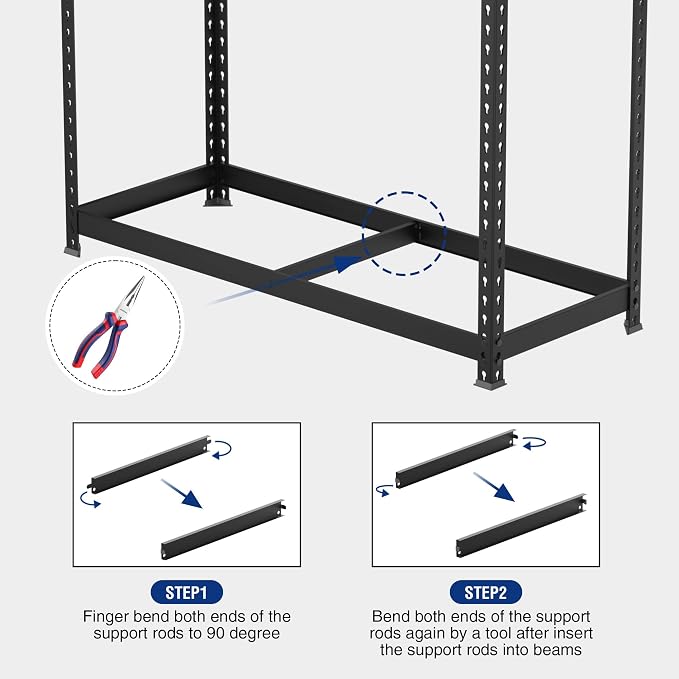WORKPRO Shelving with MDF Board, 35-3/10”W x 17-1/2”D x 72”H, 1650LBS Load - Image 7