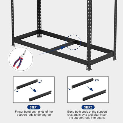 WORKPRO Shelving with MDF Board, 35-3/10”W x 17-1/2”D x 72”H, 1650LBS Load - Image 7