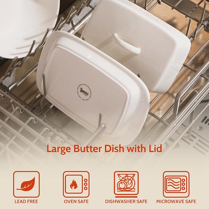 Sweese Large Butter Dish with Lid - Image 7