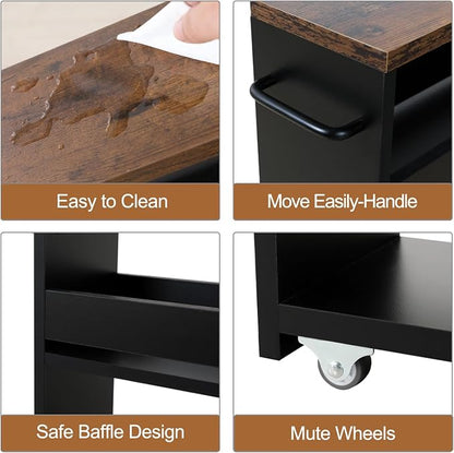 TEAMIX 4 Tier Slim Storage Cart - Image 4
