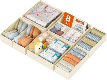 DIMJ Drawer Organizer Clothes, 8 Pack Dresser Organizer, Foldable Closet by DiMJ