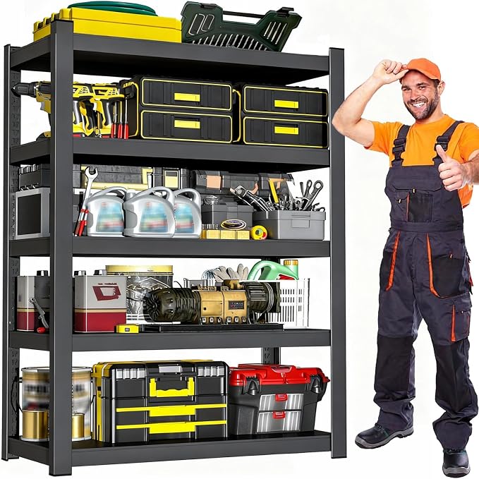 BESFUR 71" H Wider Garage Shelving, 3000LBS 5-Tier Heavy Duty Storage Shelves by BESFUR