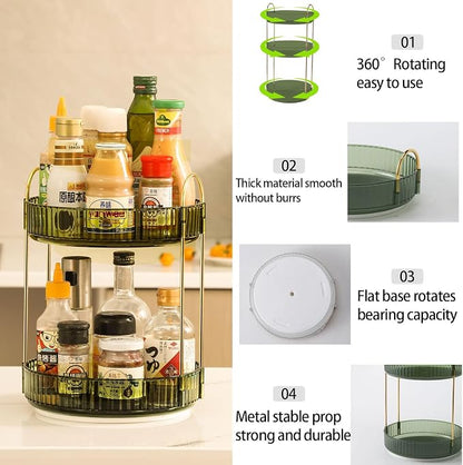 360 Rotating Makeup Organizer for Vanity, Bathroom Countertop Spinning Perfume - Image 5