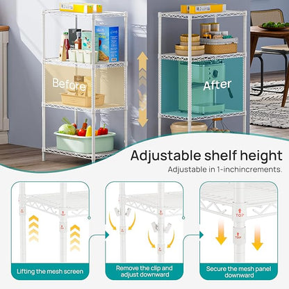 SINGAYE Shelf Wire Shelving Adjustable Storage Shelves Rack Standing Units - Image 4