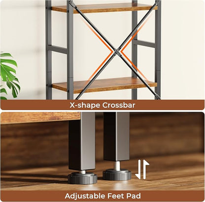 SUPERJARE Triple Bookshelf, Bookcase - Image 6