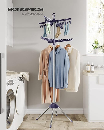 SONGMICS 2-Tier Clothes Drying Rack, 72-Inch Folding Laundry Drying Rack - Image 2