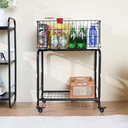 Rolling Laundry Basket with Wheels, Foldable Hamper with Industrial Wheels & - Image 4