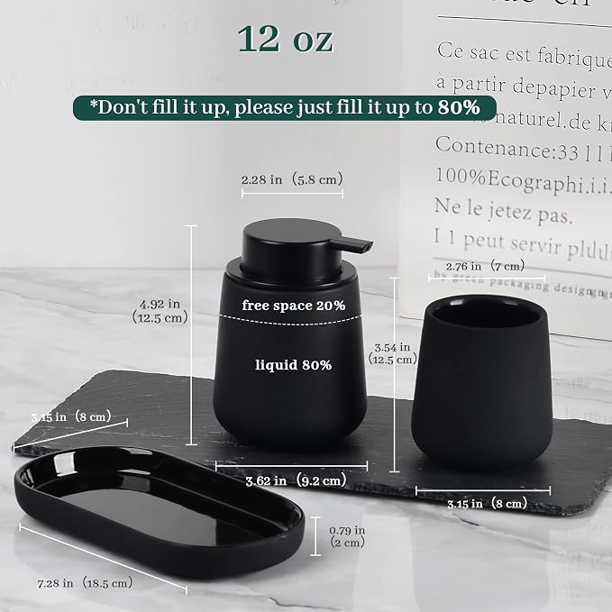 BosilunLife Black Bathroom Accessory Set - Image 3