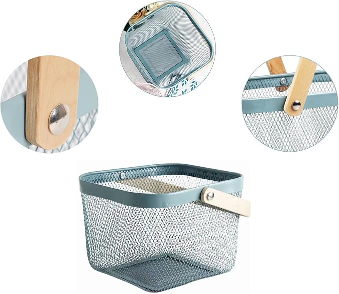 AJIODA Metal Mesh Wire Basket, Small Steel Basket - Image 4