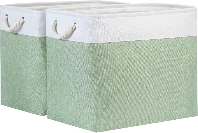 Bidtakay Large Storage Baskets for Nursery Toy Organizer Collapsible Organizing by BidtakayBaskets