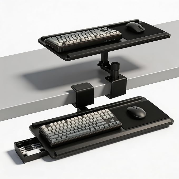 Adjustable Under Desk Keyboard Tray by Unknown