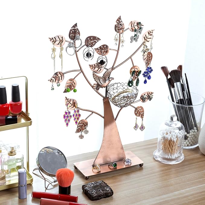MyGift 14-Inch Modern Bronze Jewelry Organizer Tree - Image 4