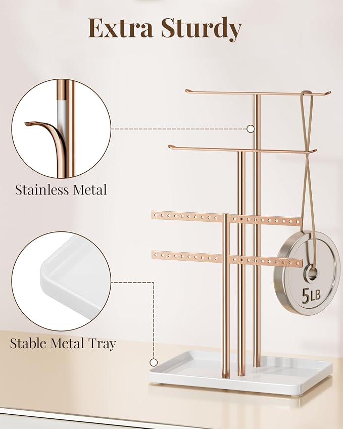 pickpiff Jewelry Stand Holder Organizer: 14.5" Sturdy Hanger - Image 6