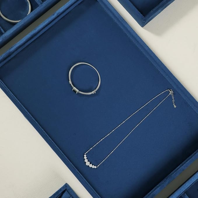 Velvet Stackable Jewelry Display Flat Tray - Image 5