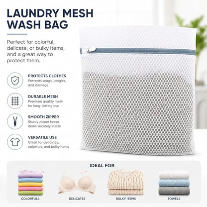 Lingerie Bags for Washing Delicates 3Pcs, Laundry Wash Bag, Honeycomb Mesh - Image 7