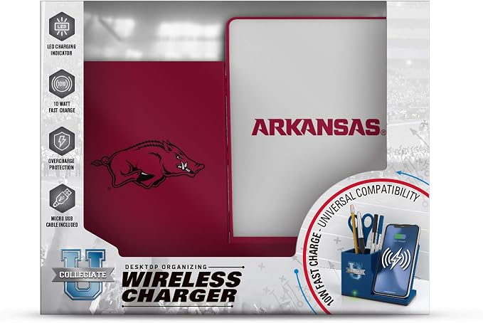 SOAR NCAA Unisex Cell Phone Wireless Charging Stand and Desktop Organizer - Image 3