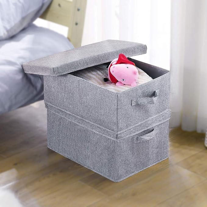 HOONEX Linen Foldable Storage Bins - Image 3