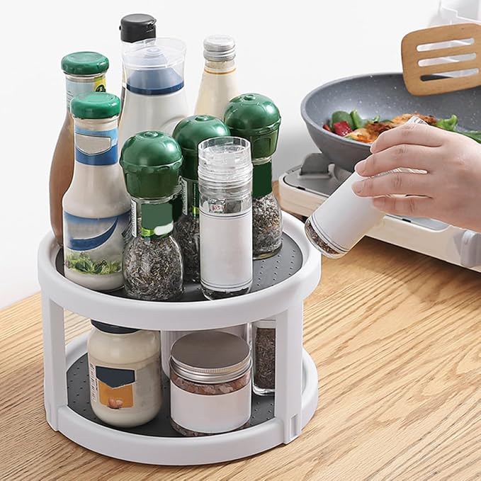 ARTIBETTER Rotating Double-tier Spice Rack Organizer - Image 5