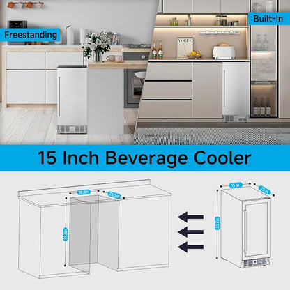15 Inch Under Counter Beverage Refrigerator - Image 5