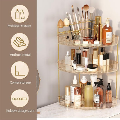 FELIZHOUSE 3-Tier Corner Bathroom Counter Organizer, Bathroom Countertop Shelf - Image 6