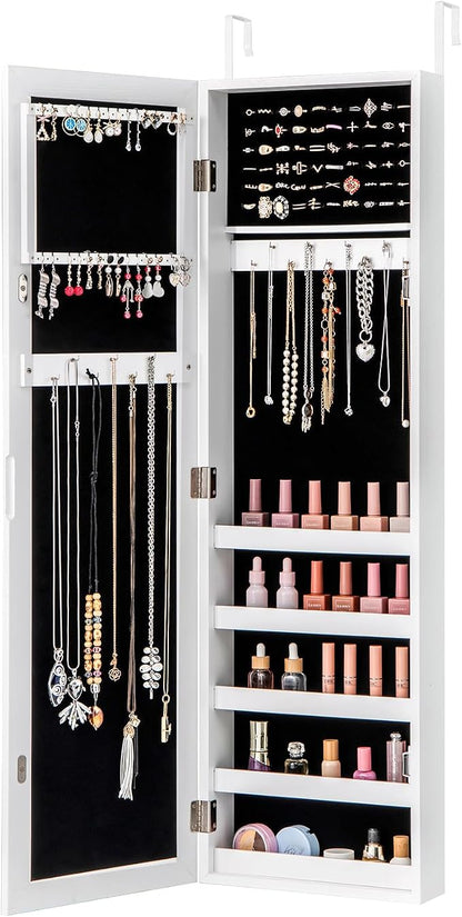 Giantex Jewelry Armoire with Full Length Mirror, Wall and Door Mounted Jewelry by Giantex