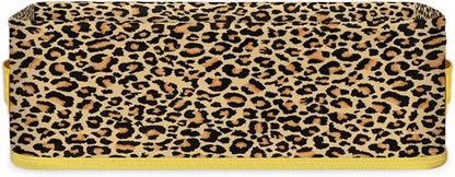 Leopard Skin Animals Bathroom Storage Basket, Foldable by ModaQua