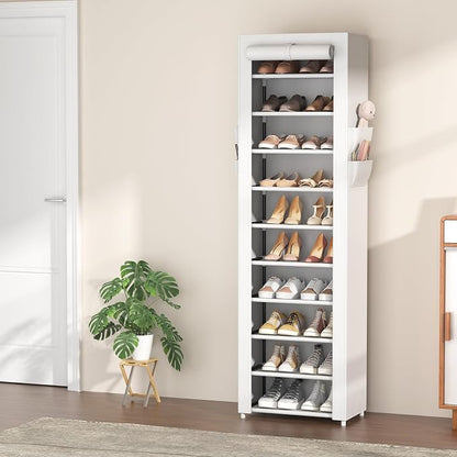 VTRIN Vertical Narrow Shoe Rack Organizer Tall Shoe Rack - Image 2