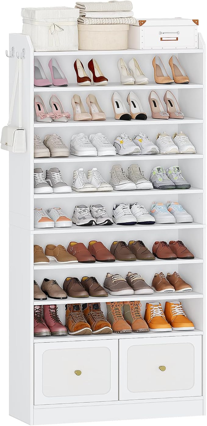 Hzuaneri Shoe Storage Cabinet, 10 Tiers Shoe Organizer - Image 9