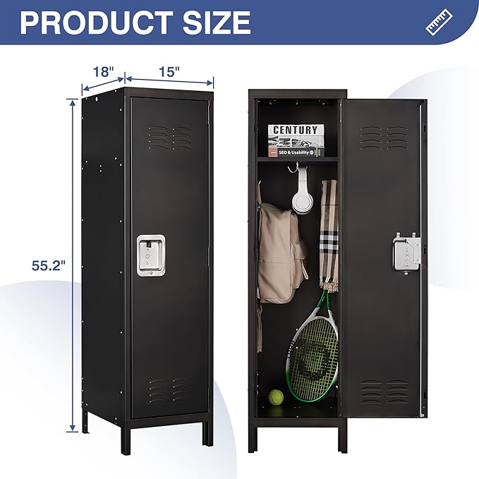 Metal Storage Locker, Lockable Employees Metal Locker - Image 3
