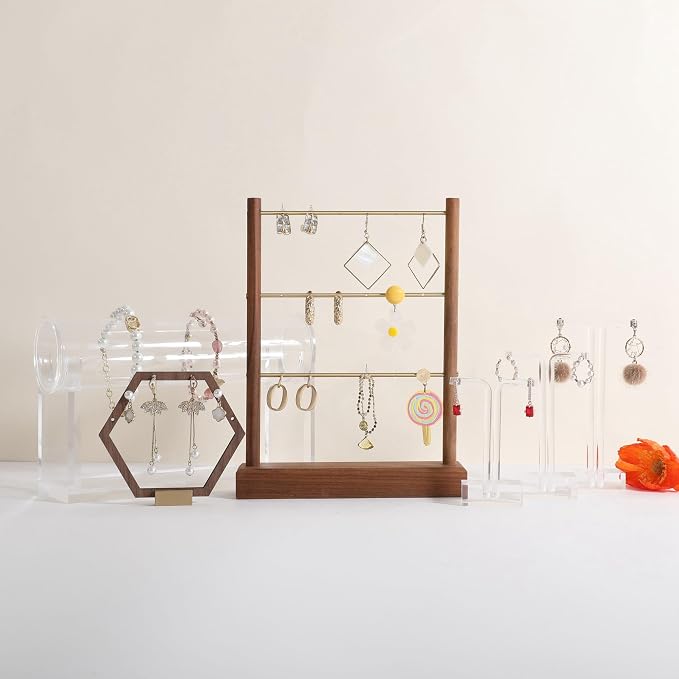 GemeShou Walnut earrings display stand - Image 4