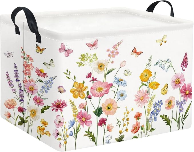 Rectangular Baby Girls Basket Kids Baby Storage Basket Cute Storage Bin by TIBAOLOVER